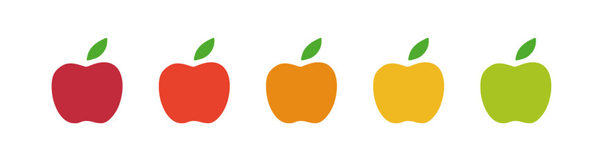 Apple Logo Set - Vector Icon