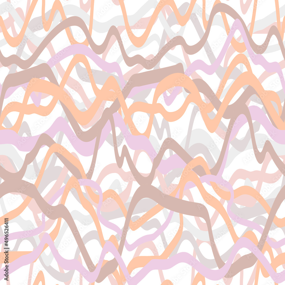 Aufkleber seamless pattern with wavy abstract lines.