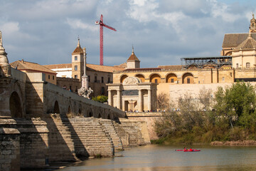Fototapeta premium Cordoba, Spain, Andalusia. Roman Bridge on Guadalquivir river