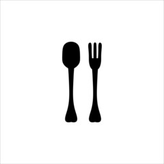 spoon and fork icon vector illustration symbol