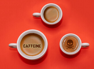 Caffeine cups health drink