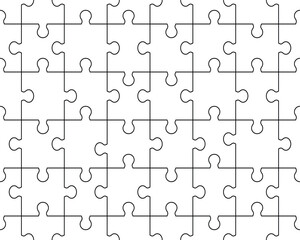 Seamless illustration of separate pieces of white puzzle	