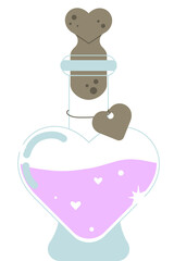 Bottle magic potion Hand drawn illustration