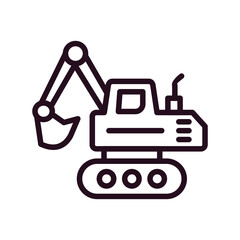Crawler Excavator Icon