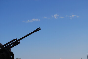 tank barrel against the sky