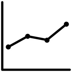 Simple modern chart graph icon