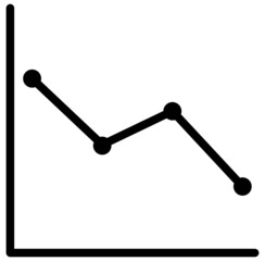 Simple modern chart graph icon