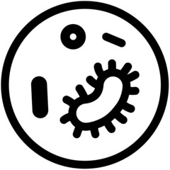 Virus bacteria covid icon