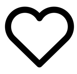 Heart love icon simple modern outlined