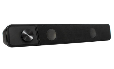 acoustic system, speakers for a computer, on a white background