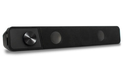 acoustic system, speakers for a computer, on a white background