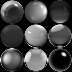 Set of 3D Renderings of Sphere