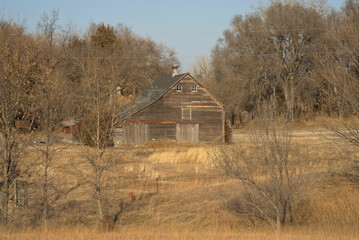 Old Wooden Barns found in rural Nebraska range land