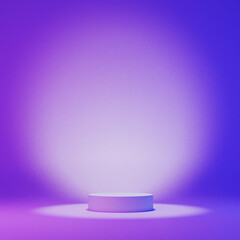 Stand for a product on neon background