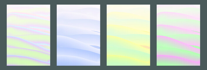 4 Wave shape color pastel  background. Vector Illustration. File Eps 8