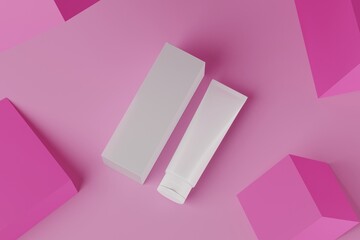 3D model of cream packaging