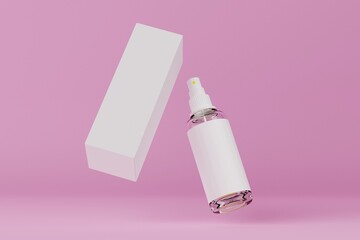 3D model of white spray packaging