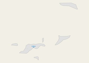 Isolated map of British Virgin Islands with capital, national borders, important cities, rivers,lakes. Detailed map of British Virgin Islands suitable for large size prints and digital editing.