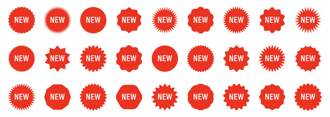 Set of label icons. Special offer or shopping discount label. Promotional sale badge. Vector illustration.