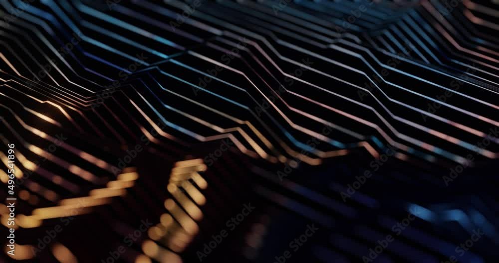 Poster abstract futuristic microchip data flow in a motherboard glowing light background. electronic comput