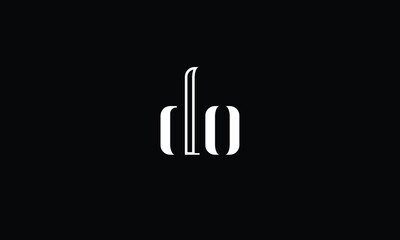 Fototapeta na wymiar DO, OD Abstract Letters Logo Monogram
