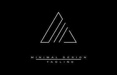 AD or DA Minimalist Logo design Vector Art Illustration