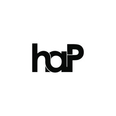 hap letter original monogram logo design