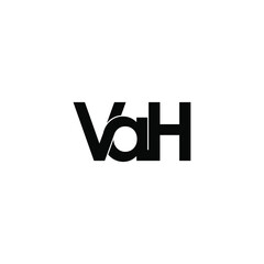vah letter original monogram logo design 