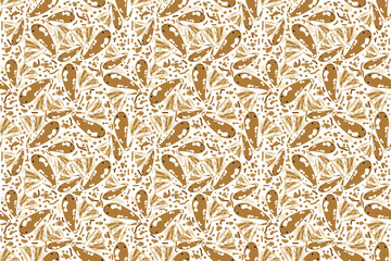 Seamless wallpaper, brown guppy pattern for background, fabric pattern, wrapping paper, and products. - obrazy, fototapety, plakaty