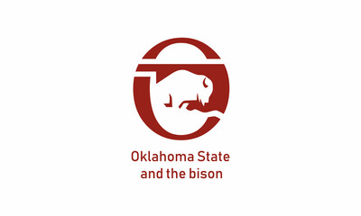 Oklahoma State and bison combination design