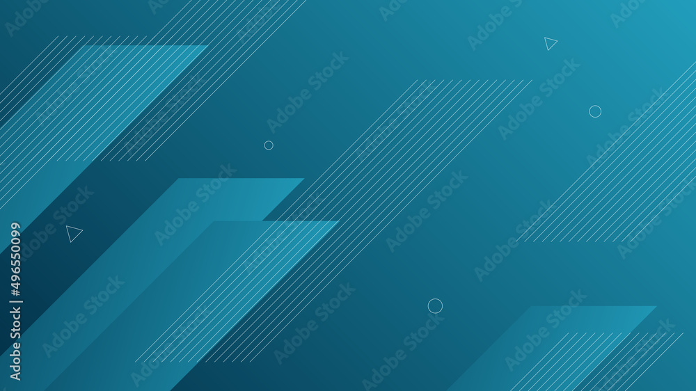 Wall mural modern abstract background with retro memphis diagonal lines elements and dark blue color