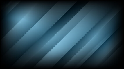 Modern Abstract Background with 3D Motion Diagonal Lines Elements and Dark Blue Color