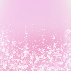 White heart love confettis. Valentine's day fallin