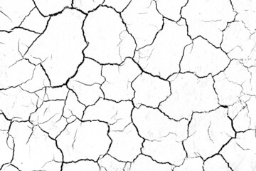 Texture of cracked earth. Black and white texture for layout, overlay. Drought, post-apocalypse texture