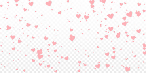 Fototapeta na wymiar Pink heart love confettis. Valentine's day falling