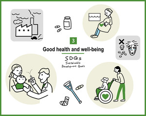 SDGsのイメージイラスト GOAL3