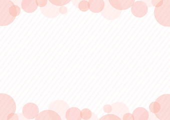 背景　水玉と薄いストライプ　ピンク