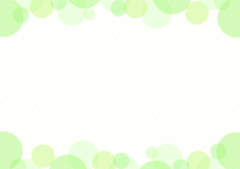 背景　水玉と薄いストライプ　緑