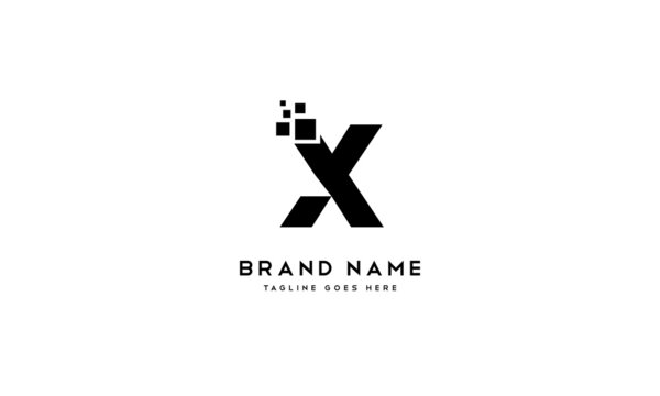 X Letter IT Initial Logo Design