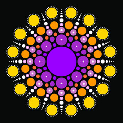 Colorful Mandala made with circles