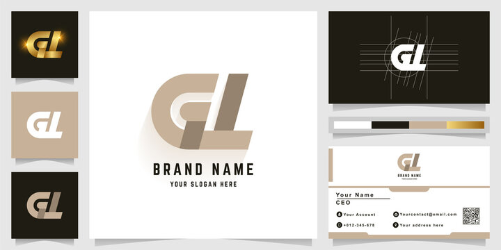 Letter GL or GJL monogram logo