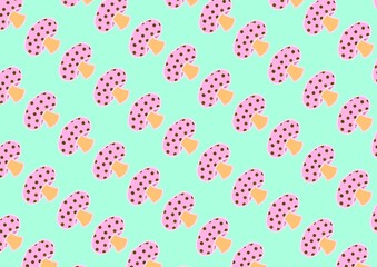 Mushroom seamless patern illustration jpg
