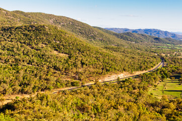 View from the  Moonbi Lookout off the New England highway - Moonbi, NSW, Australia