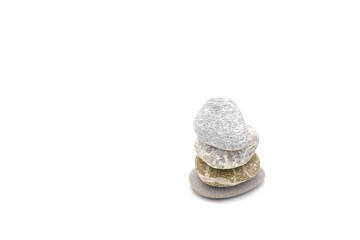 Stacking stone on white background