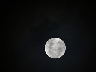 full moon in the night sky