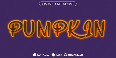 Pumpkin Text Effect,Fully Editable Font Text Effect