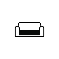 Sofa, Chair, Seat Solid Line Icon Vector Illustration Logo Template. Suitable For Many Purposes.