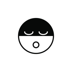 Sleep, Nap, Night Solid Line Icon Vector Illustration Logo Template. Suitable For Many Purposes.