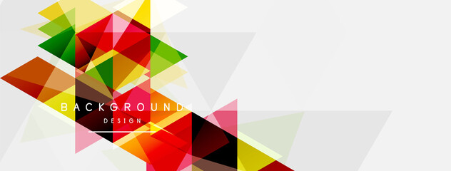 Mosaic triangles geometric background. Techno or business concept, pattern for wallpaper, banner, background, landing page