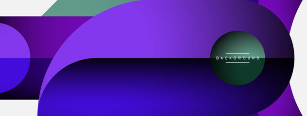 Fototapeta premium Trendy shapes, color minimal design composition, lines and shadows for wallpaper banner background or landing page